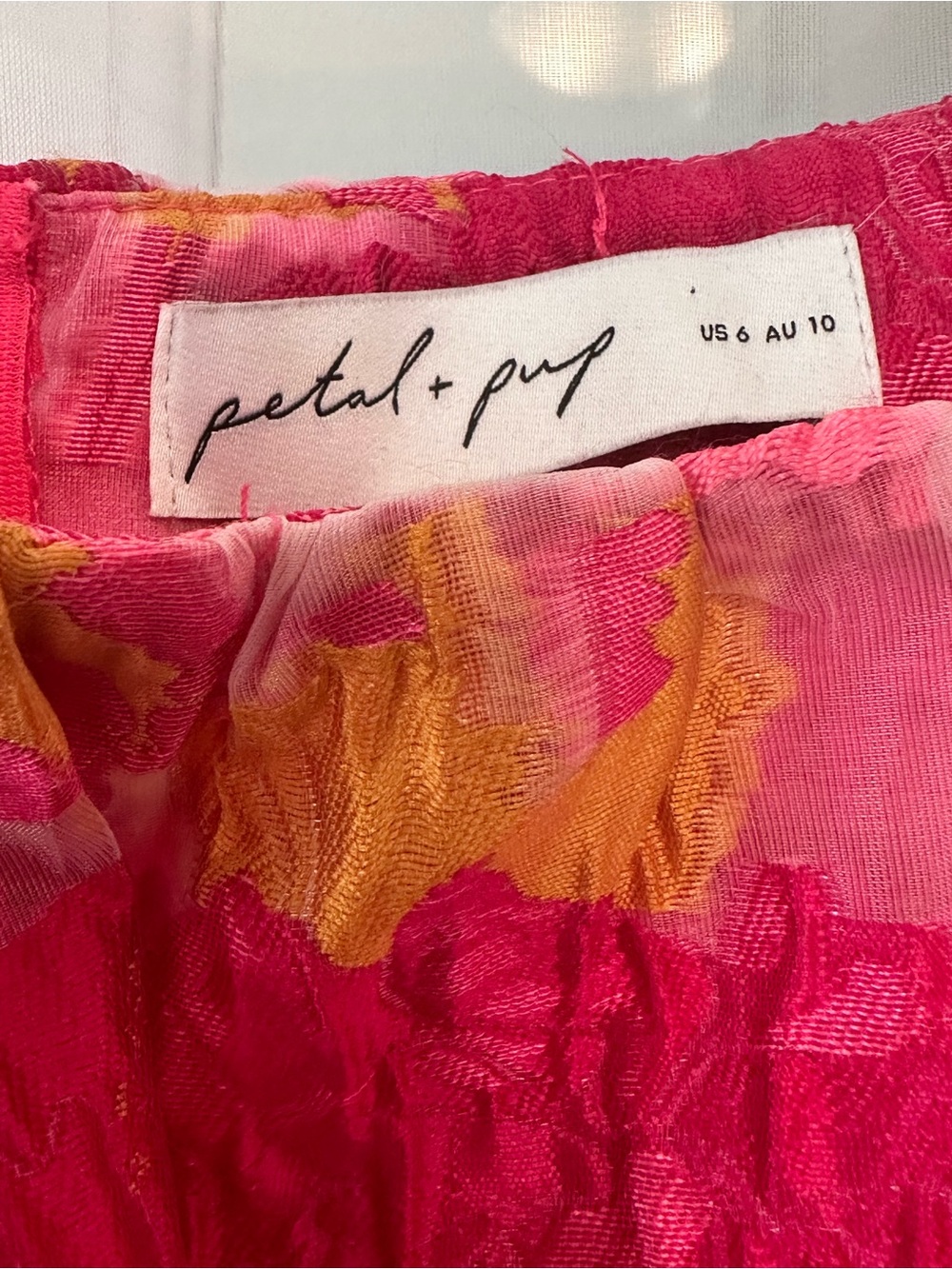 Petal + Pup Pink Floral Puff Sleeve Mini Dress - Picture 8 of 12